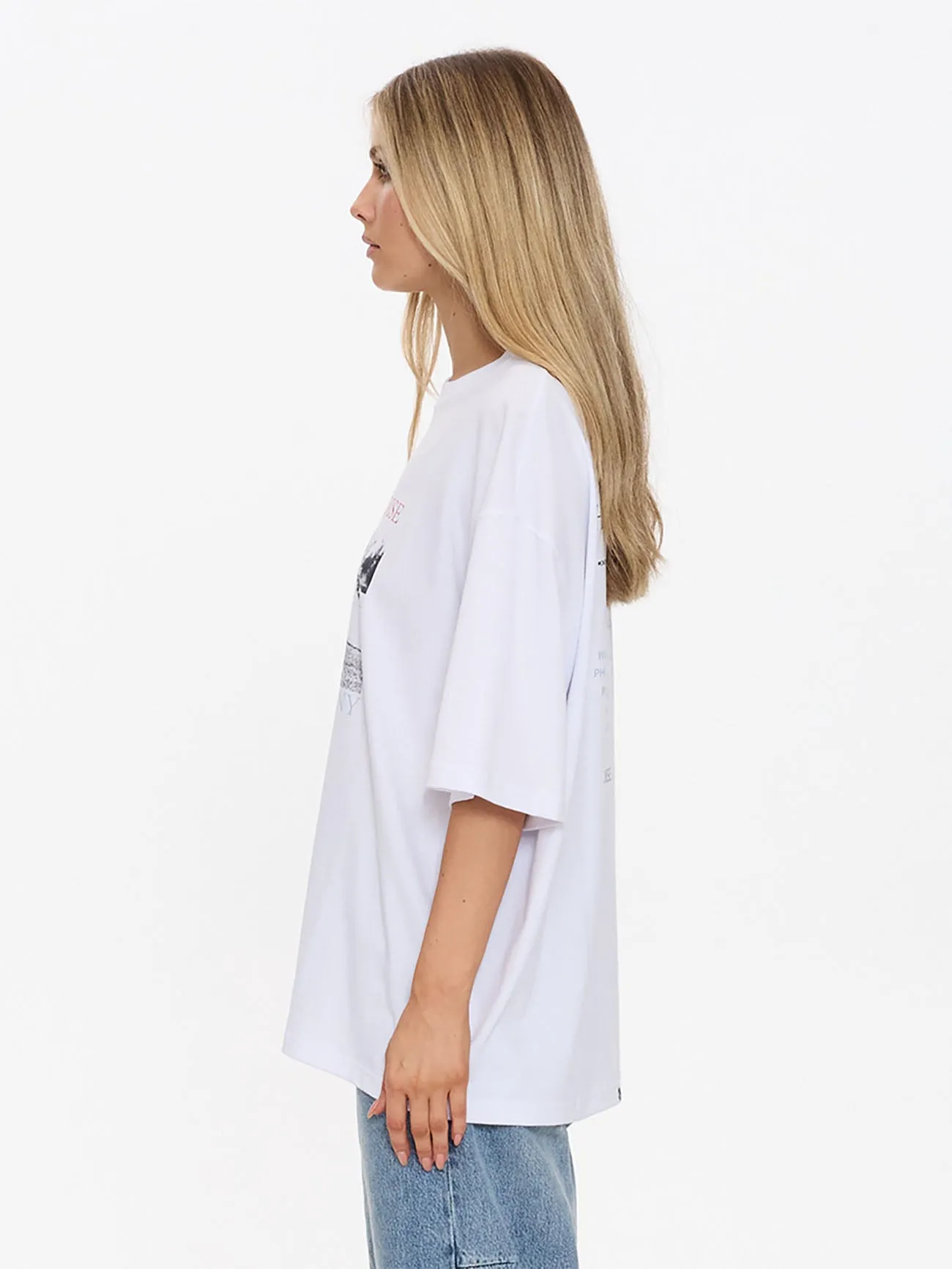 Metal And Dust Oversized Tee - White sold by Thrills product image thumbnail 4