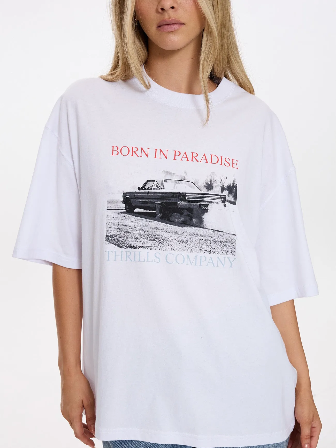 Metal And Dust Oversized Tee - White sold by Thrills product image thumbnail 2