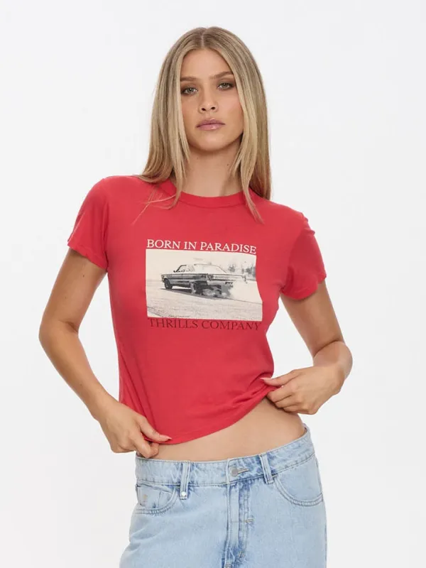 Metal And Dust Boy Tee - Flame Red sold by Thrills