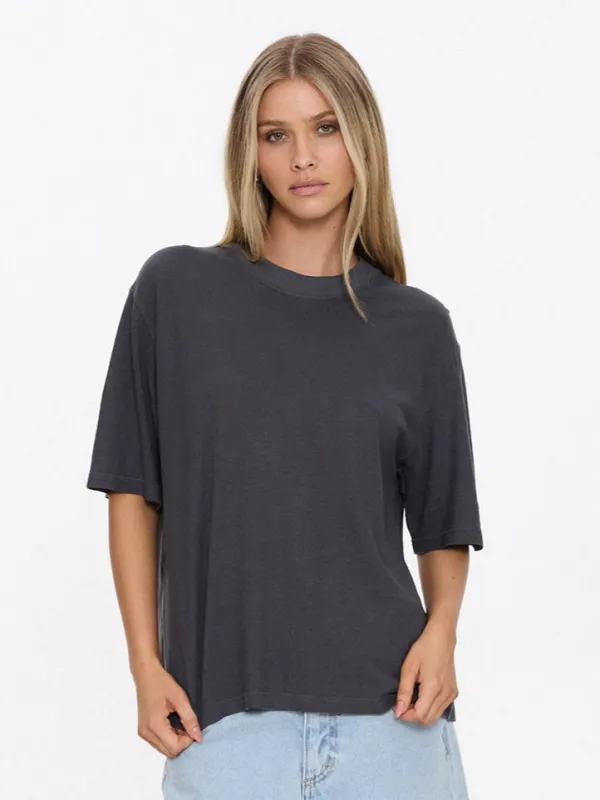 Hemp Square Tee - Ebony sold by Thrills