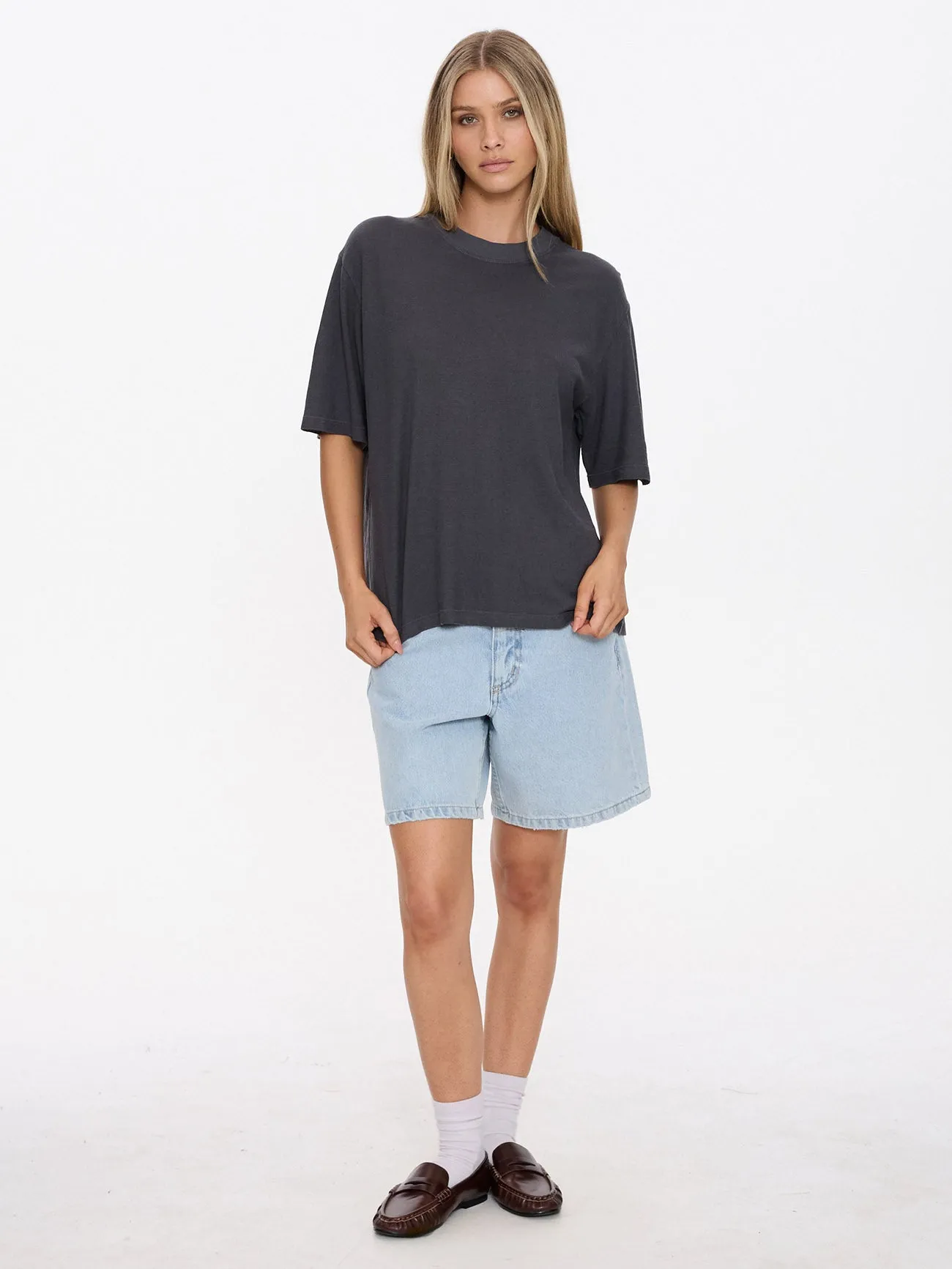 Hemp Square Tee - Ebony sold by Thrills product image thumbnail 3
