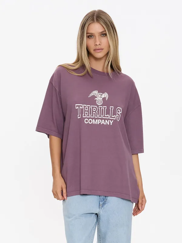 Break Point Oversized Tee - Vintage Mauve sold by Thrills