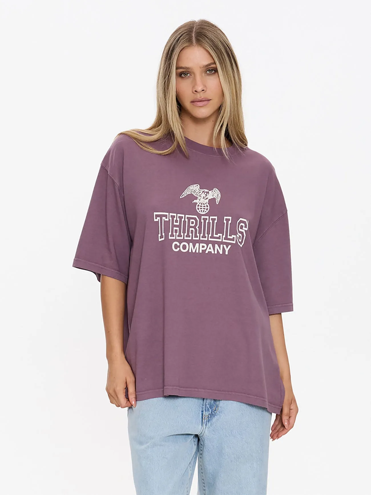 Break Point Oversized Tee - Vintage Mauve sold by Thrills