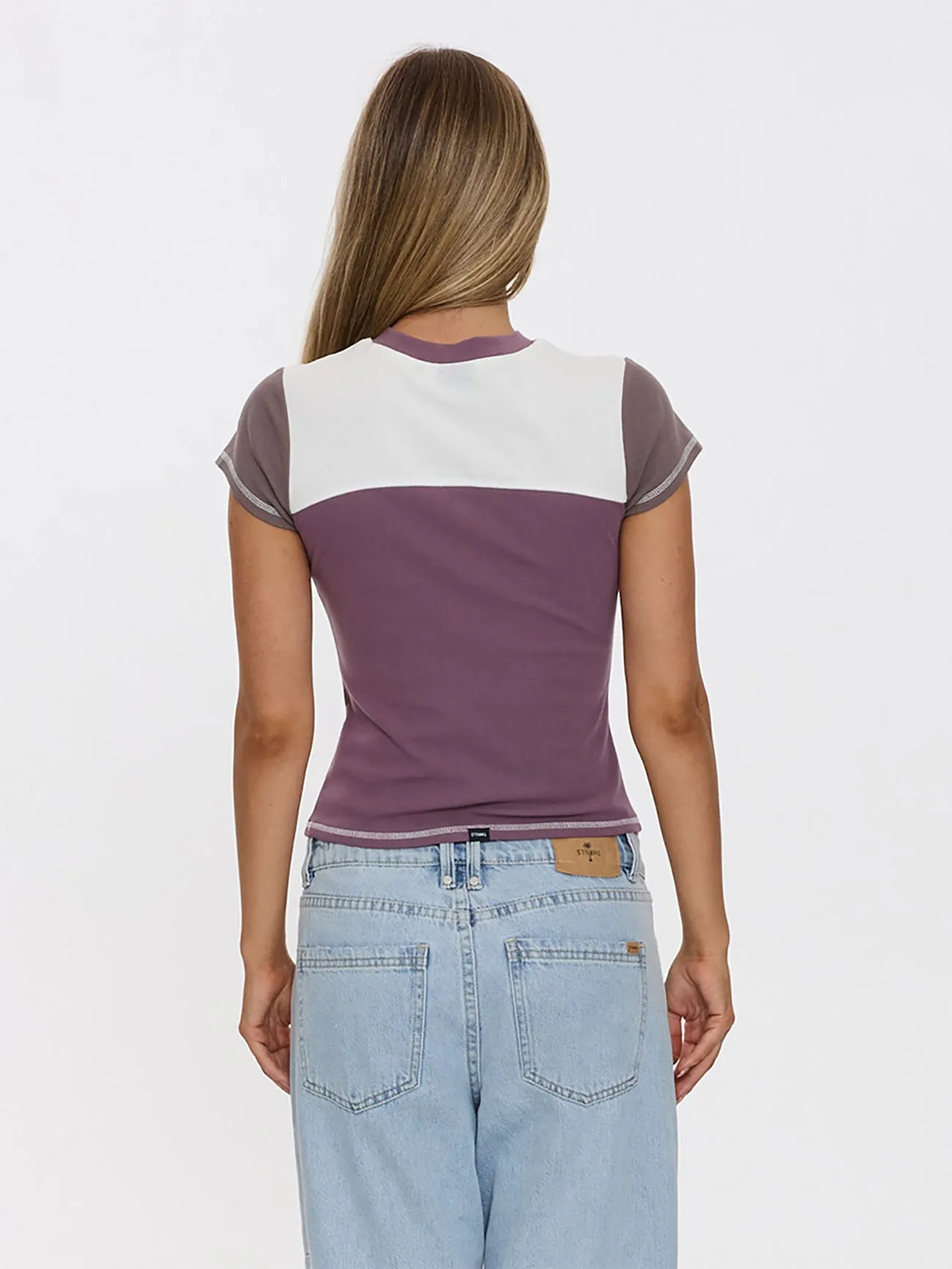 Break Point Panelled Club Tee - Vintage Mauve sold by Thrills product image thumbnail 5
