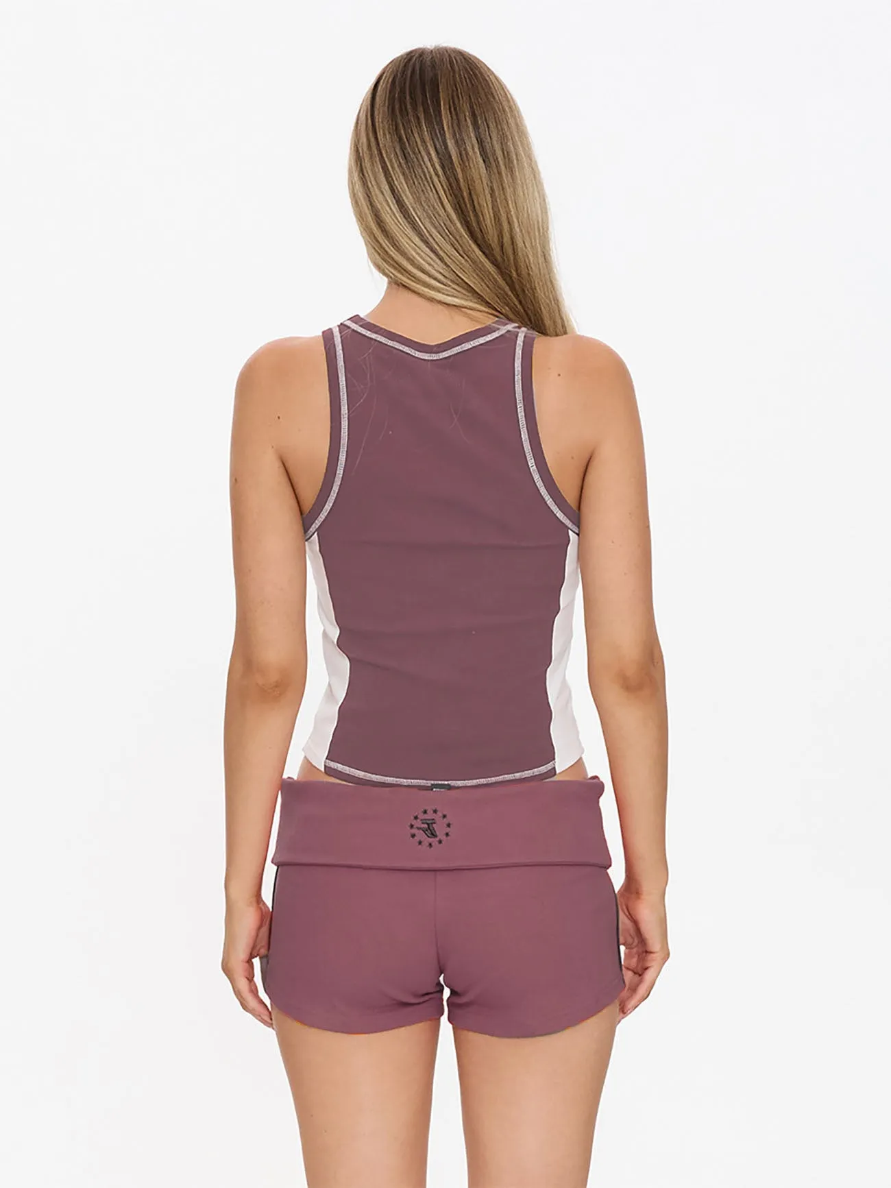 Break Point Panelled Tank - Vintage Mauve sold by Thrills product image thumbnail 2