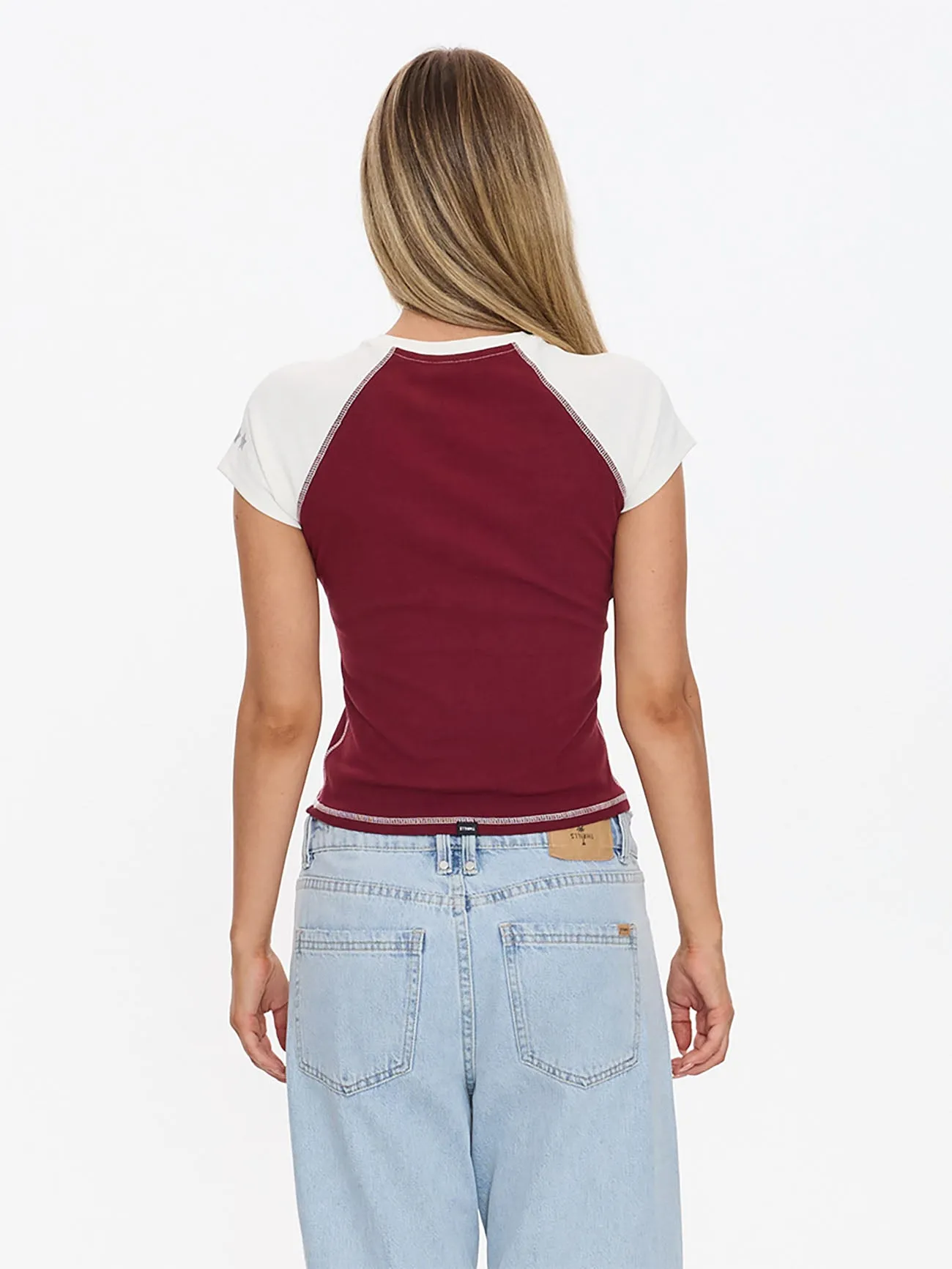 Playing For Keeps Raglan Club Tee - Garnet Red sold by Thrills product image thumbnail 5