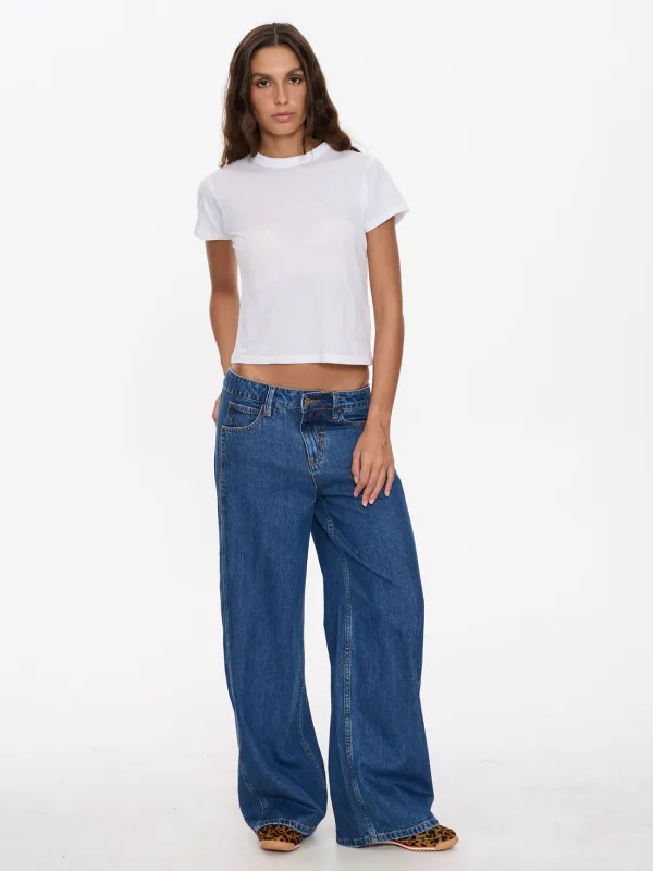 Maggie Low Rise Baggy Jean - Deep Vintage Blue sold by Thrills