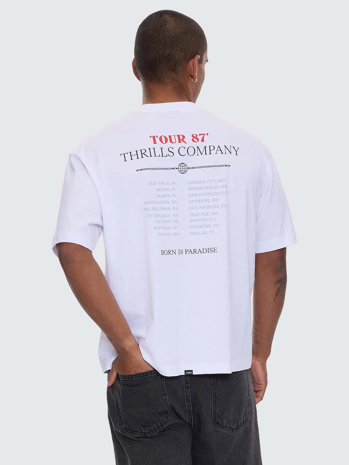 Metal and Dust Box Crop Tee - White sold by Thrills product image thumbnail 2