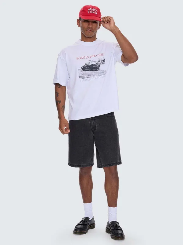 Metal and Dust Box Crop Tee - White sold by Thrills