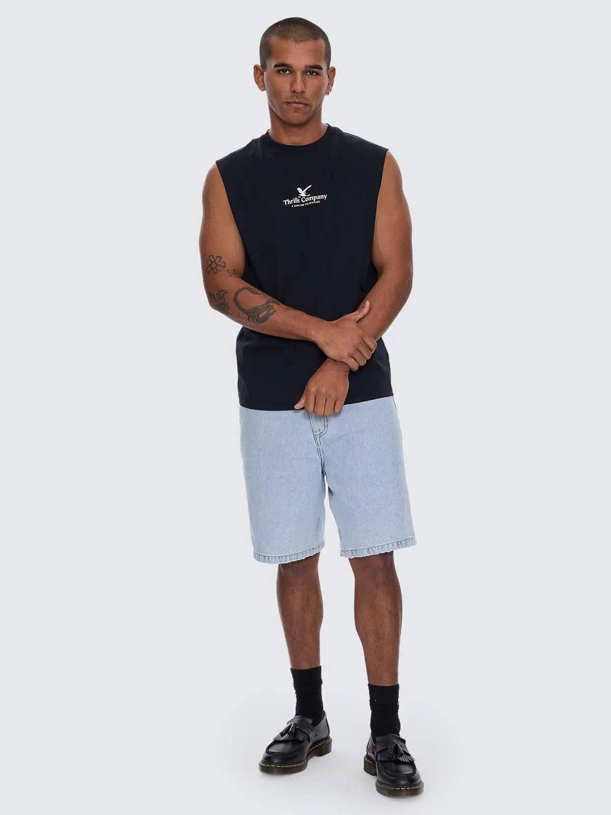 A Haven For The Restless Merch Muscle Tee - Washed Black sold by Thrills product image thumbnail 2