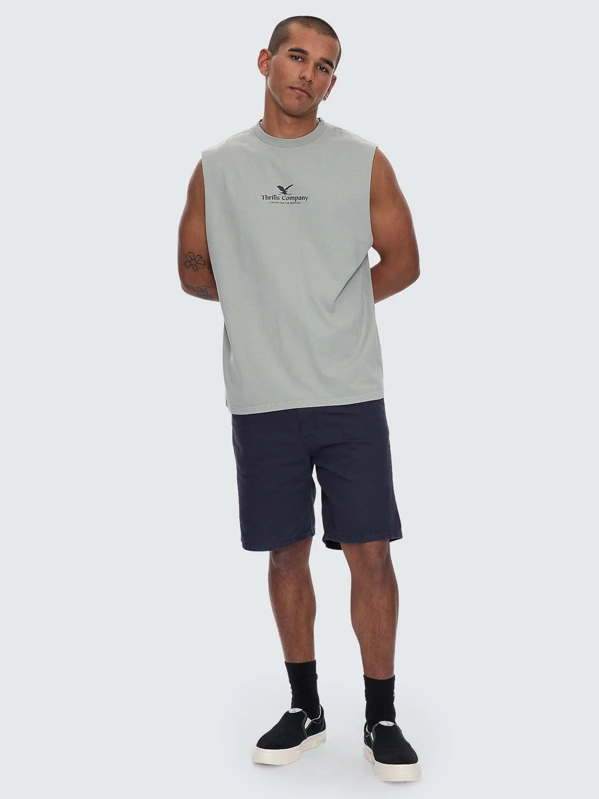 A Haven For The Restless Merch Muscle Tee - Dirty Sage sold by Thrills product image thumbnail 2