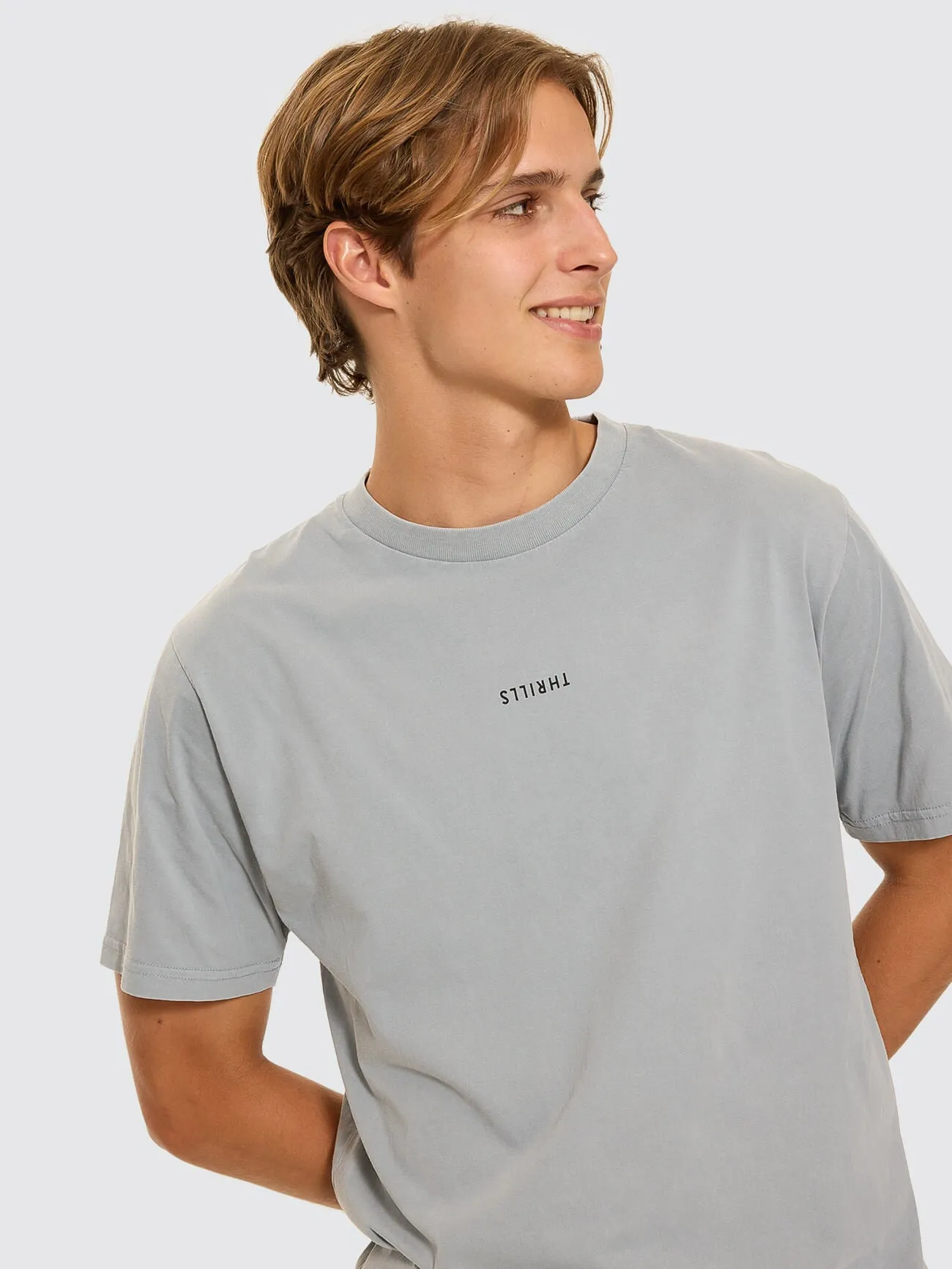 Minimal Thrills Merch Fit Tee - Smog-Black sold by Thrills product image thumbnail 2