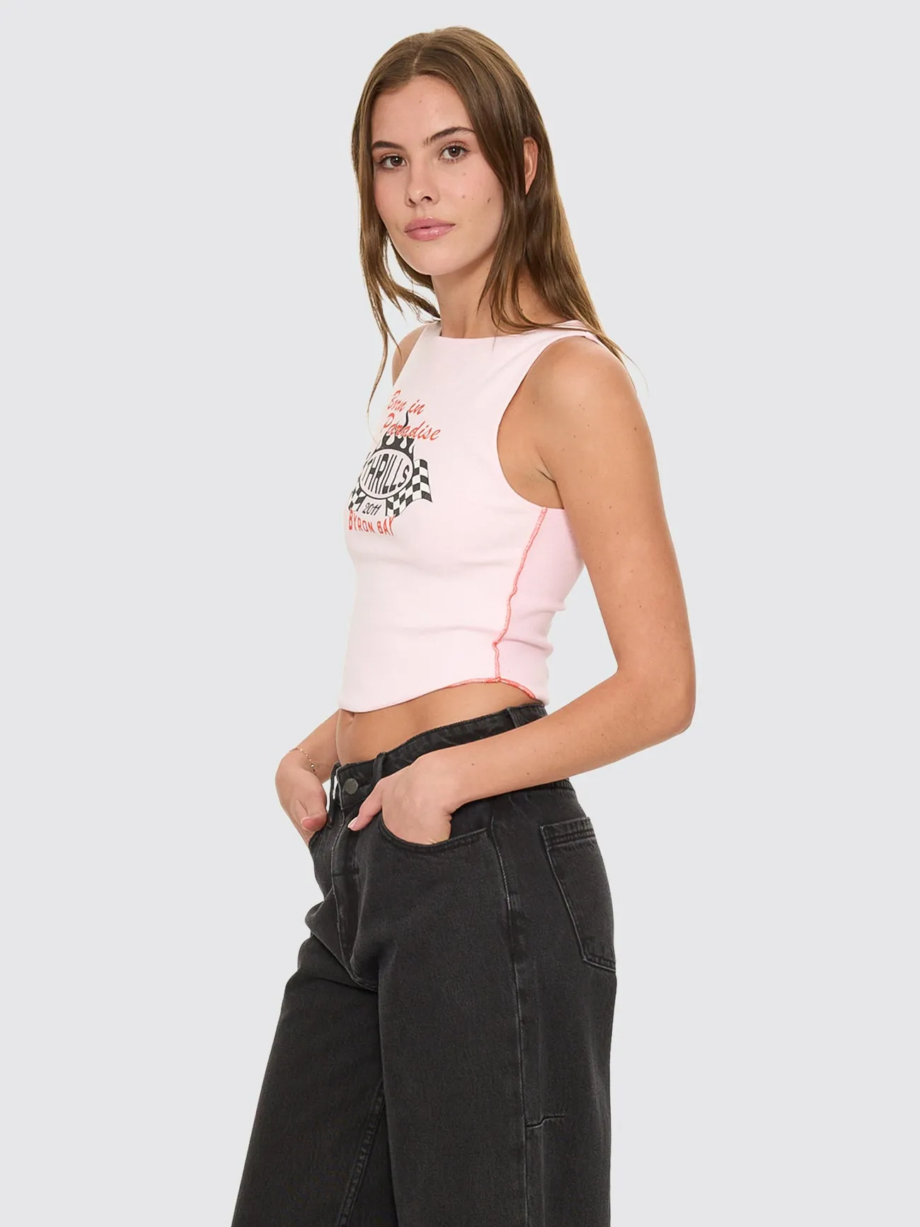Burnout Tank - Pink Tulle sold by Thrills product image thumbnail 3