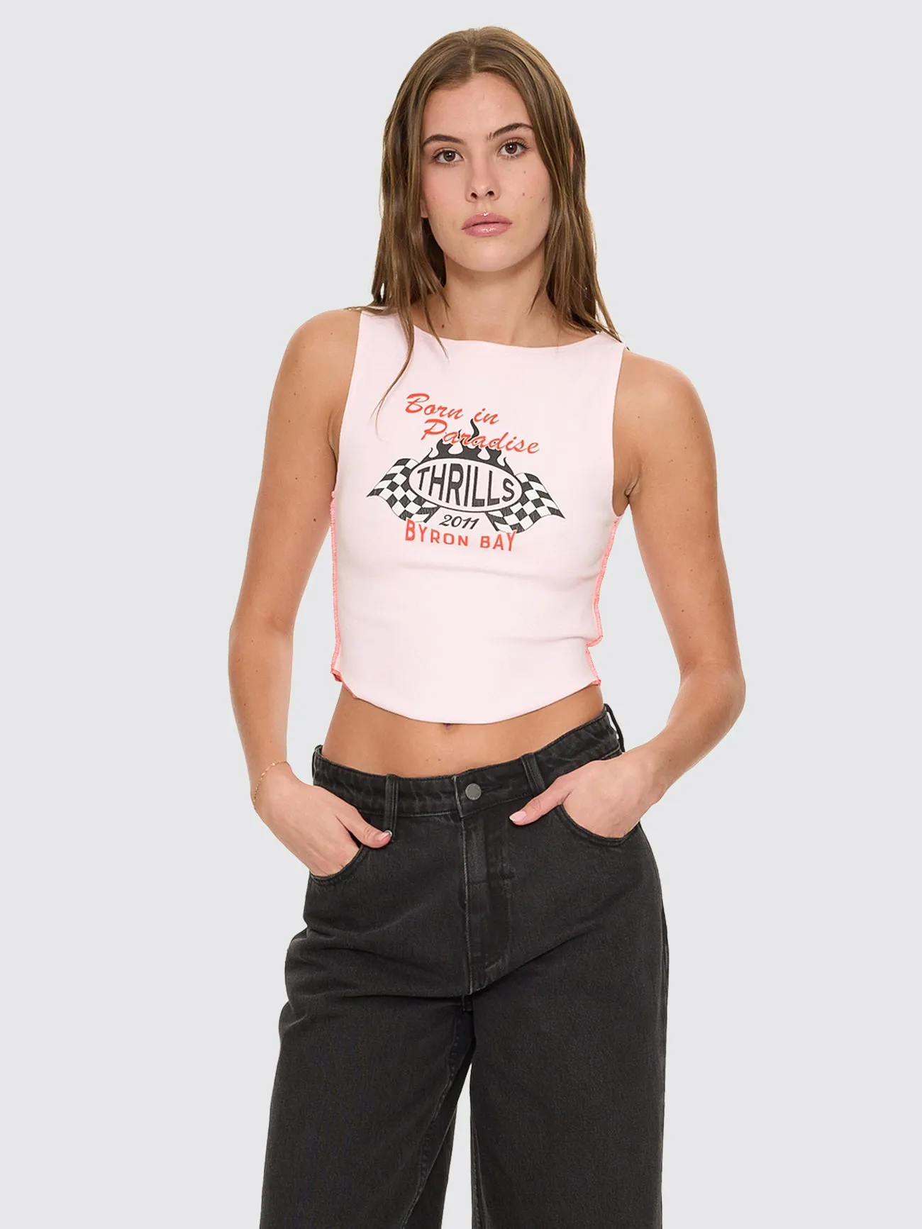 Burnout Tank - Pink Tulle sold by Thrills