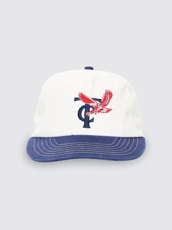 Double Down 5 Panel Cap - Heritage White - Guardian Navy sold by Thrills