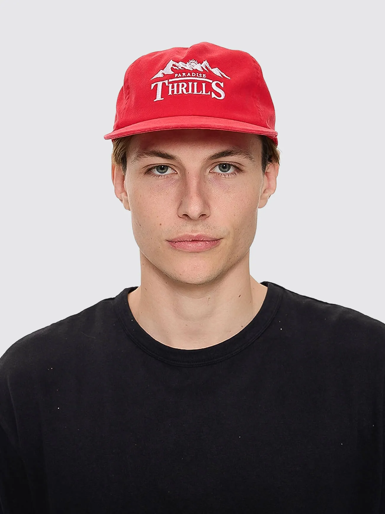 Touch The Sky 5 Panel Cap - Racing Red sold by Thrills product image thumbnail 4