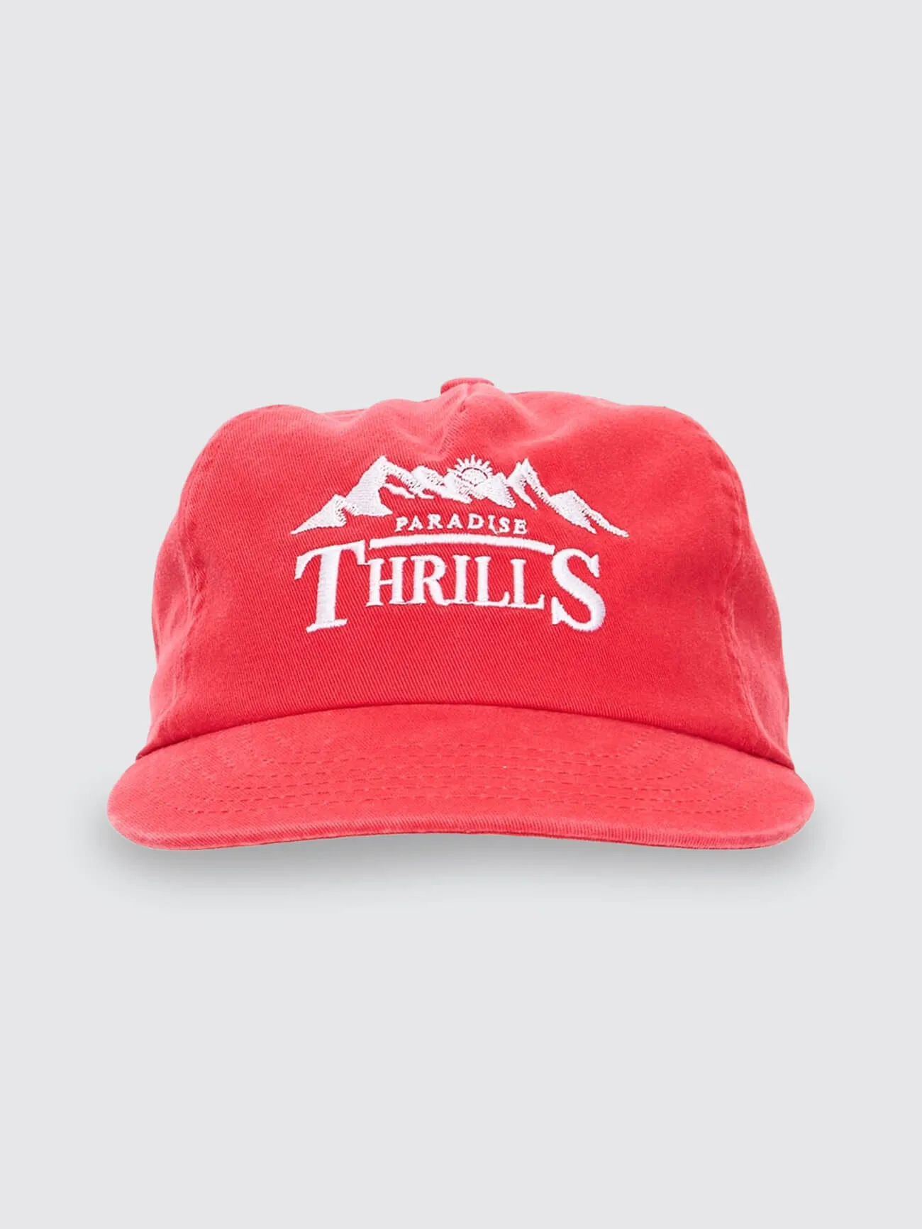 Touch The Sky 5 Panel Cap - Racing Red sold by Thrills