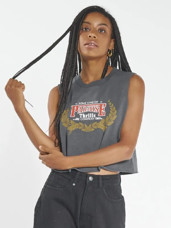 Speed Wreath Crop Muscle - Merch Black sold by Thrills