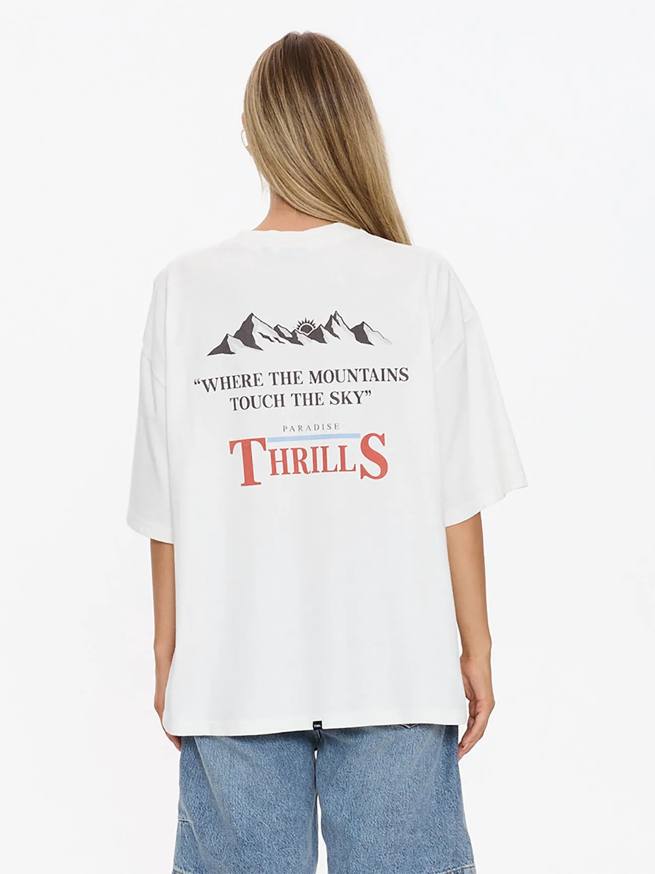 Touch The Sky Oversized Tee - Dirty White sold by Thrills product image thumbnail 4