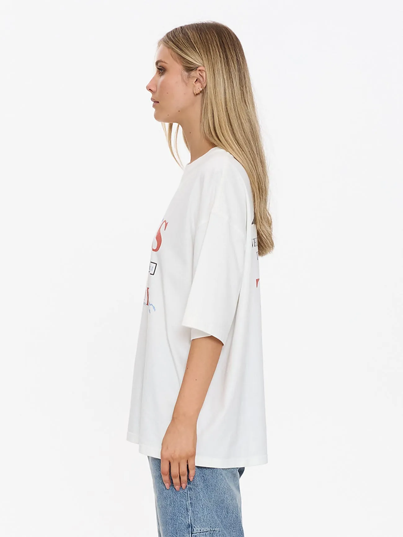 Touch The Sky Oversized Tee - Dirty White sold by Thrills product image thumbnail 3
