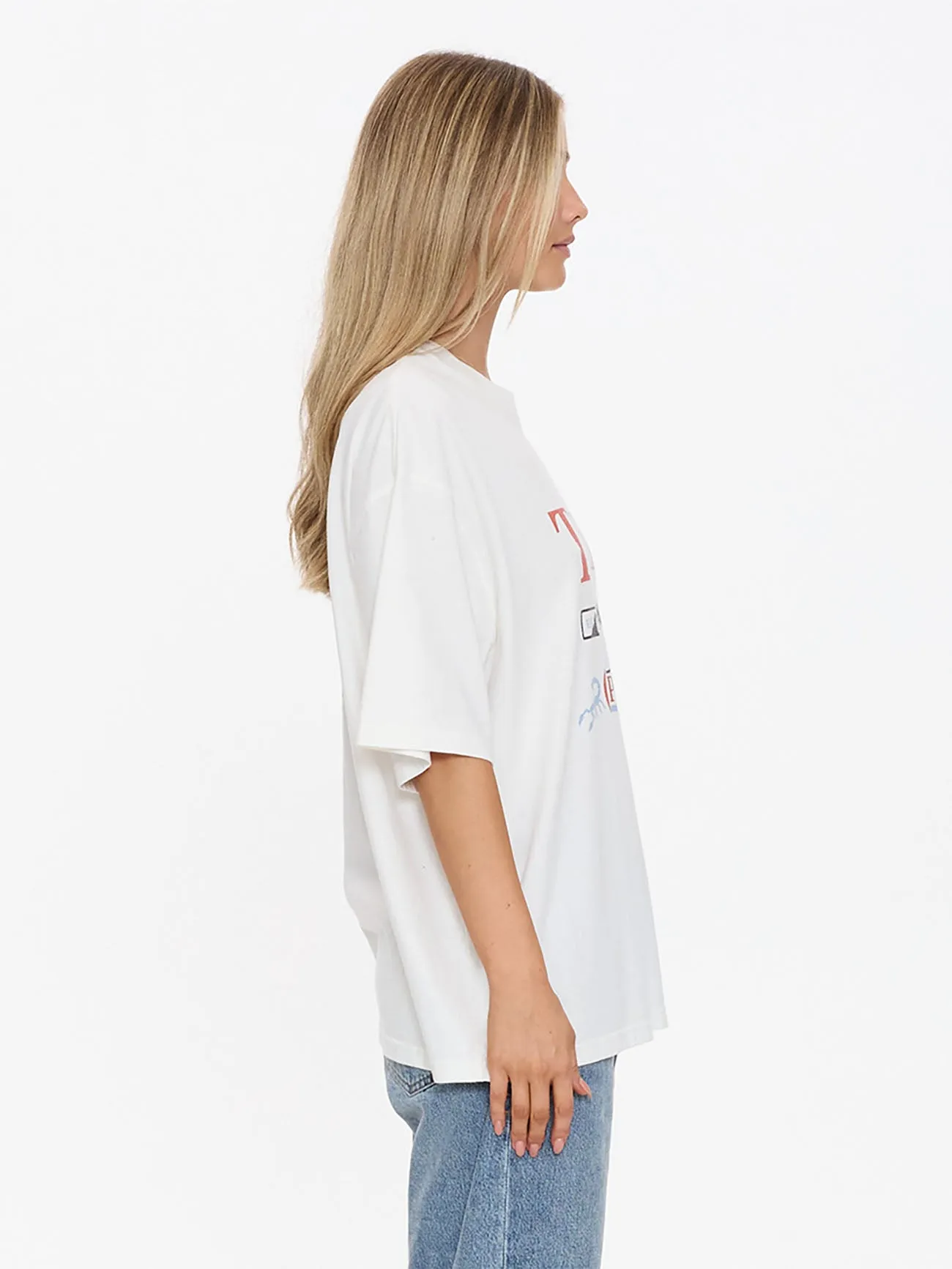 Touch The Sky Oversized Tee - Dirty White sold by Thrills product image thumbnail 5