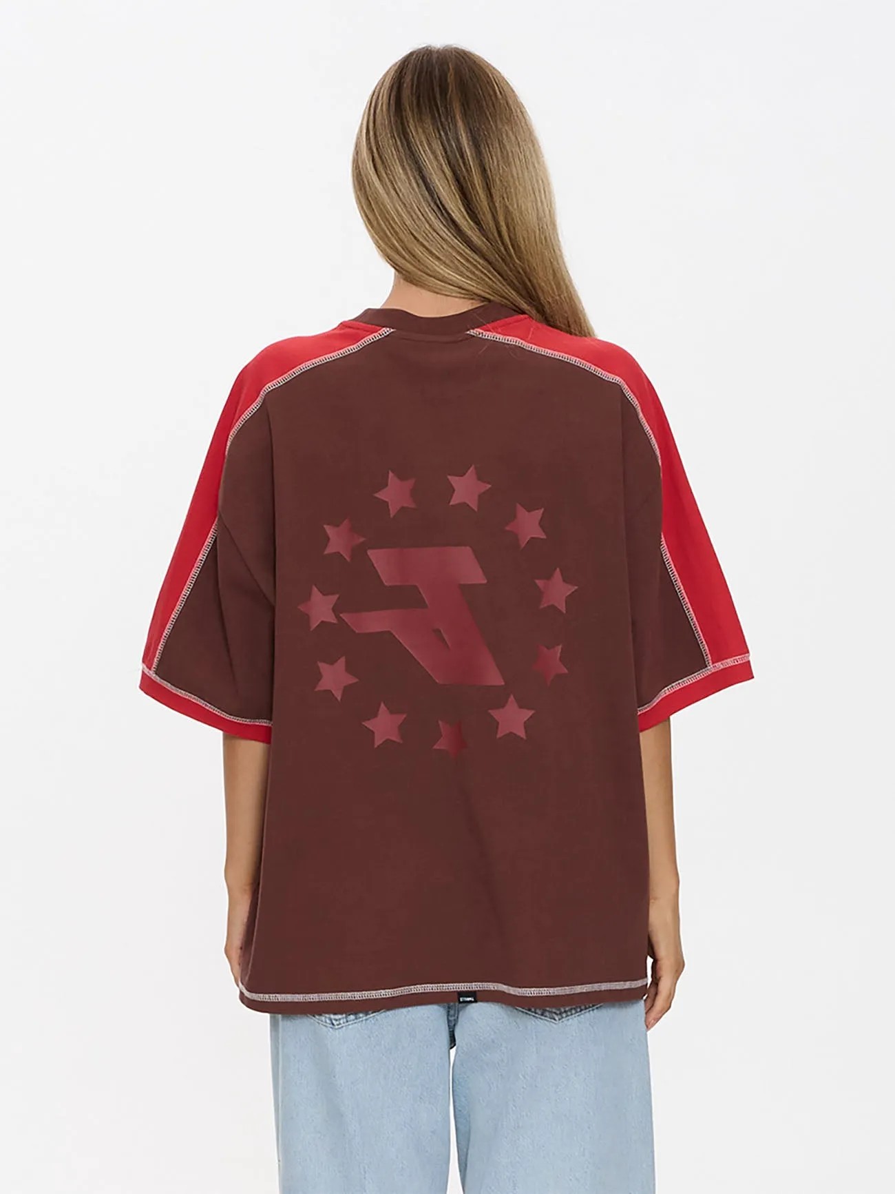 Hot Shot Panelled Oversized Tee - Acorn sold by Thrills product image thumbnail 4