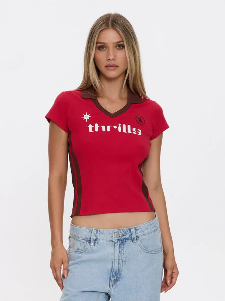 Hot Shot Polo Club Tee - Cherry sold by Thrills