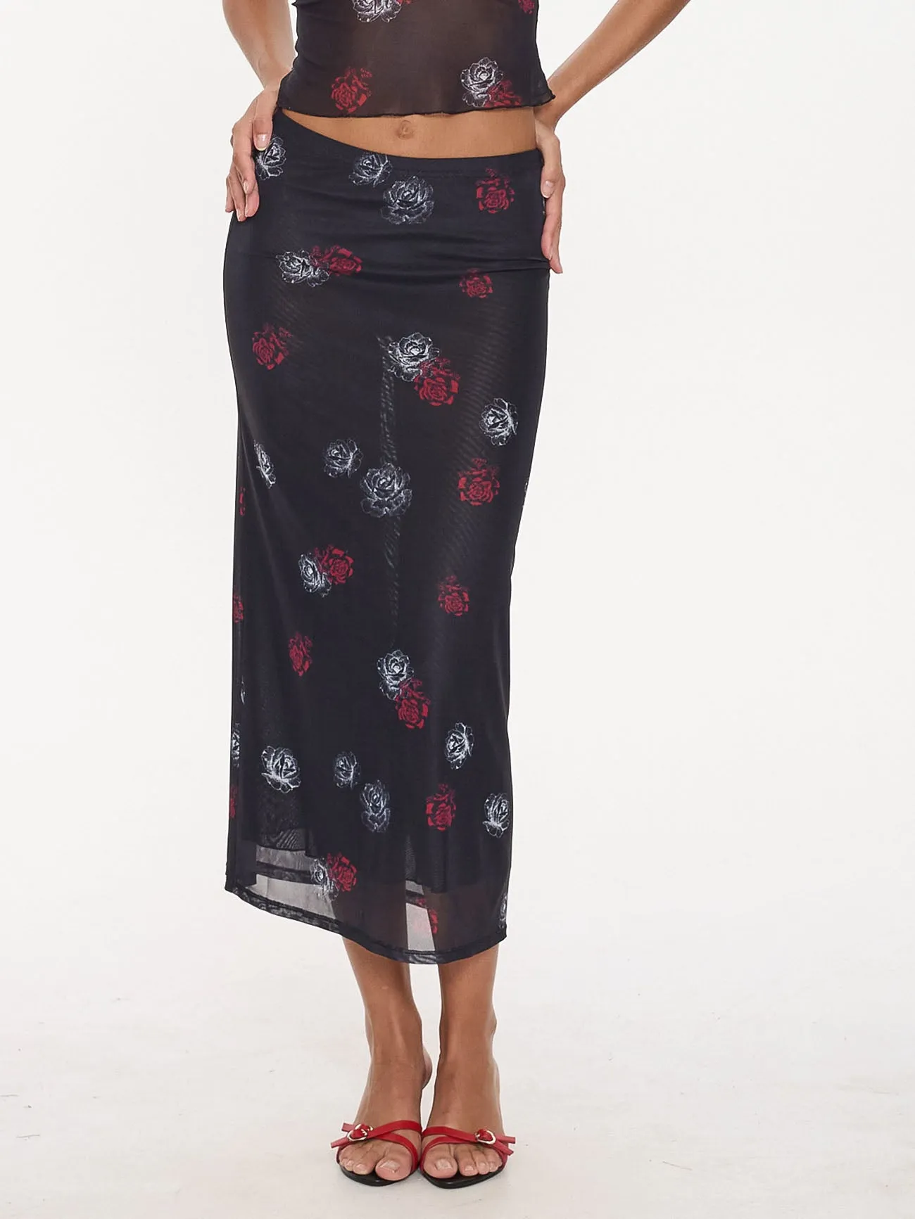 Perfect Illusion Mesh Maxi Skirt - Black sold by Thrills product image thumbnail 2