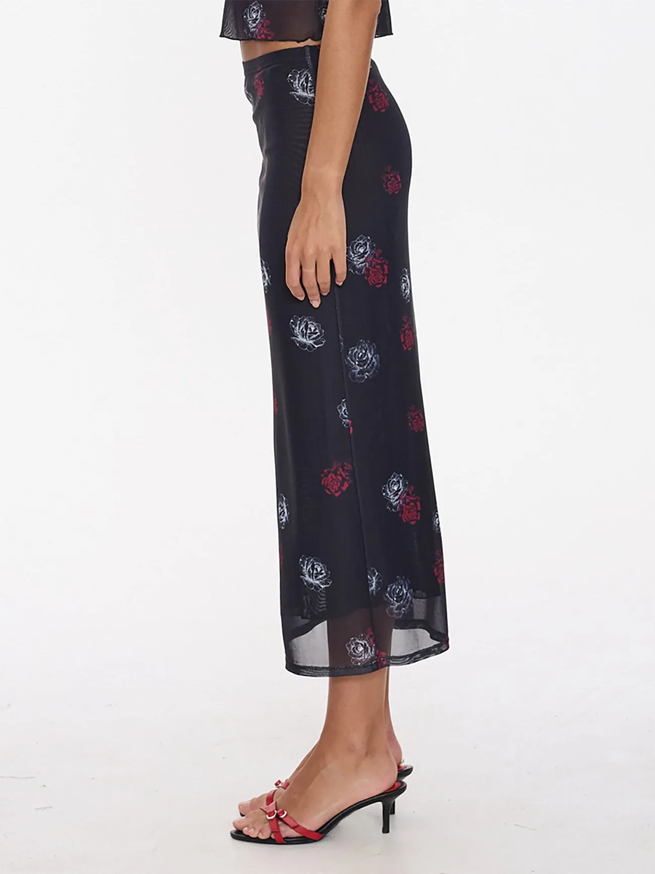 Perfect Illusion Mesh Maxi Skirt - Black sold by Thrills product image thumbnail 4