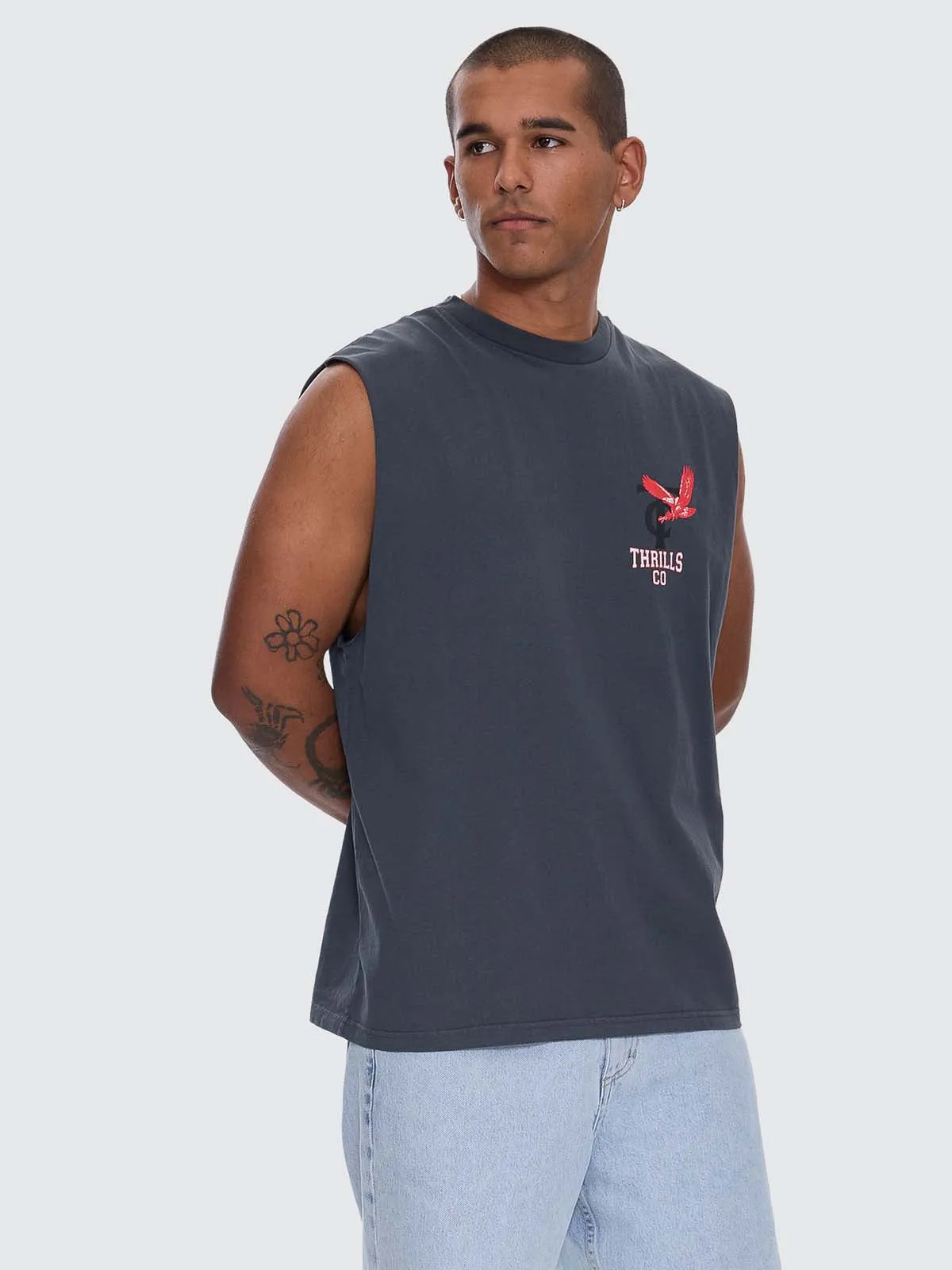 Wonder World Merch Fit Muscle Tee - Ebony sold by Thrills product image thumbnail 5