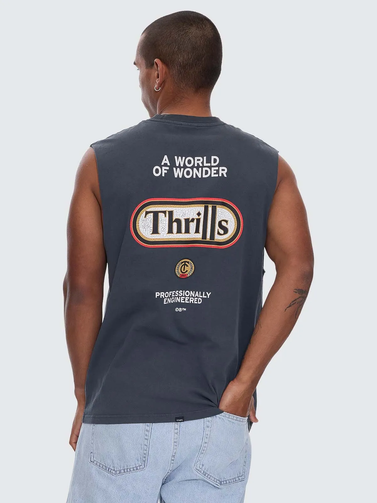 Wonder World Merch Fit Muscle Tee - Ebony sold by Thrills product image thumbnail 2