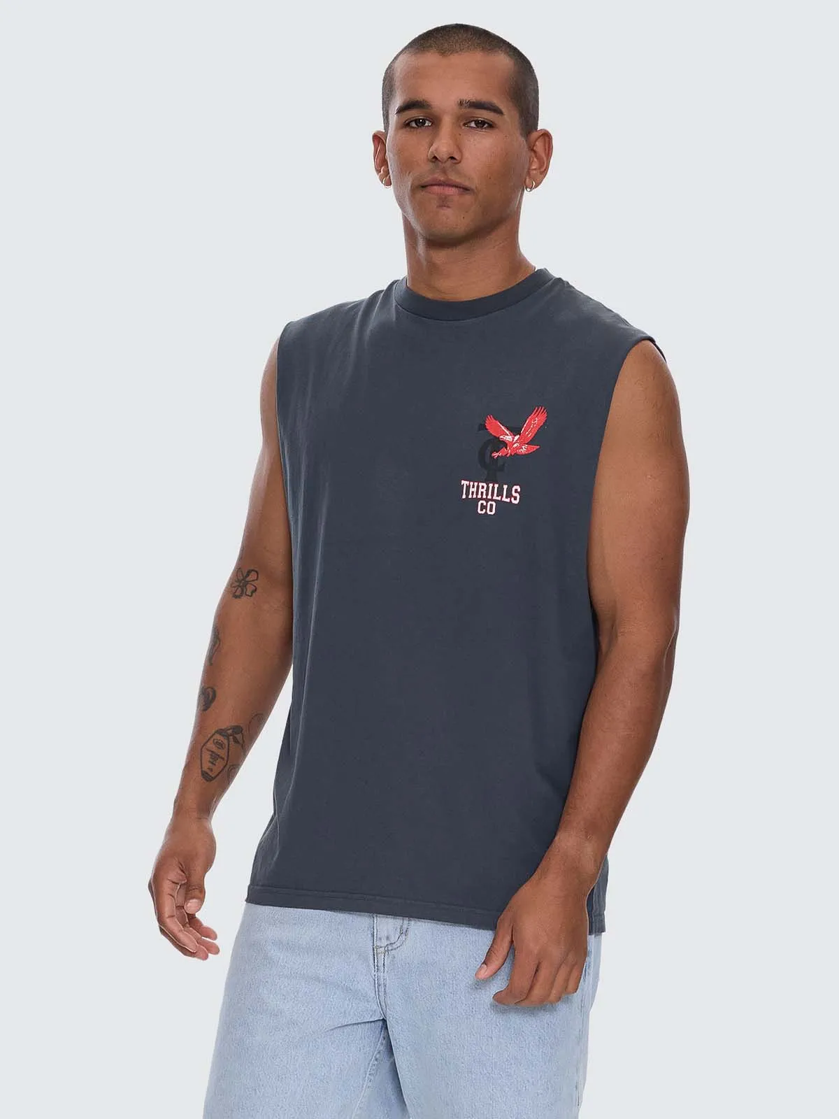 Wonder World Merch Fit Muscle Tee - Ebony sold by Thrills product image thumbnail 3