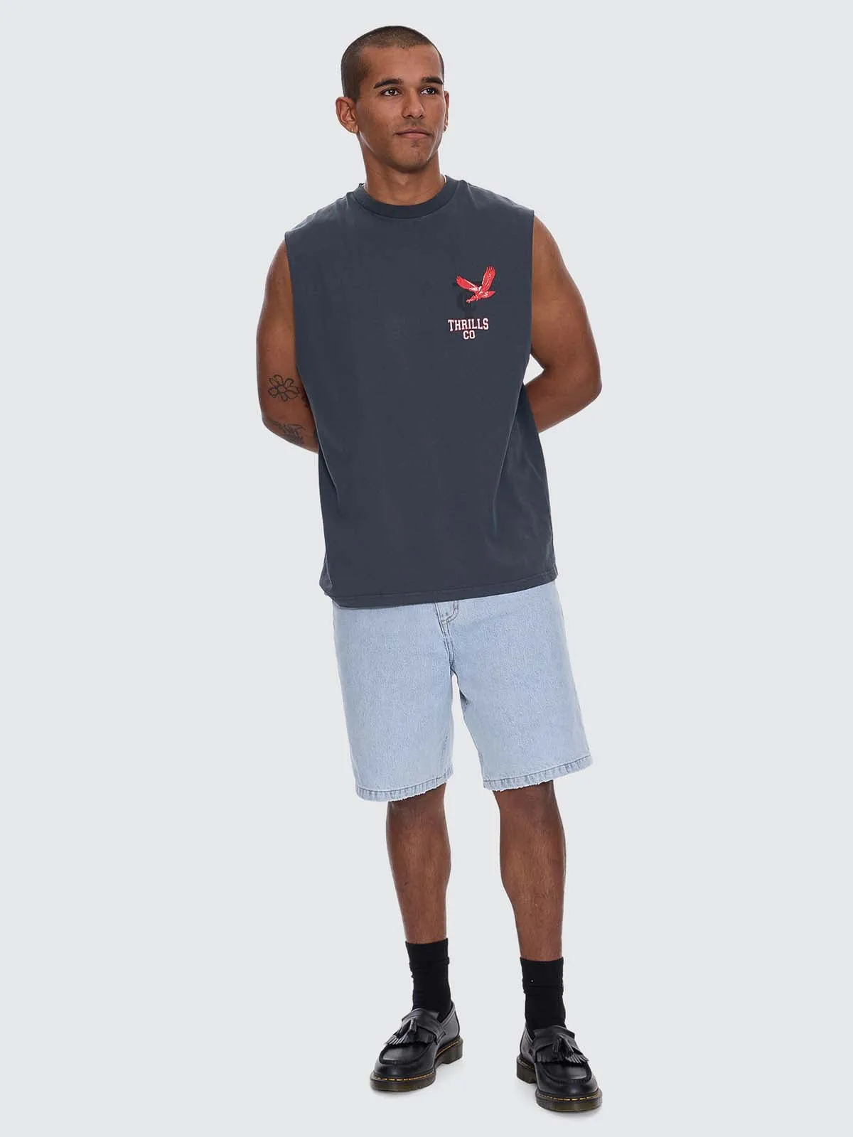 Wonder World Merch Fit Muscle Tee - Ebony sold by Thrills product image thumbnail 4