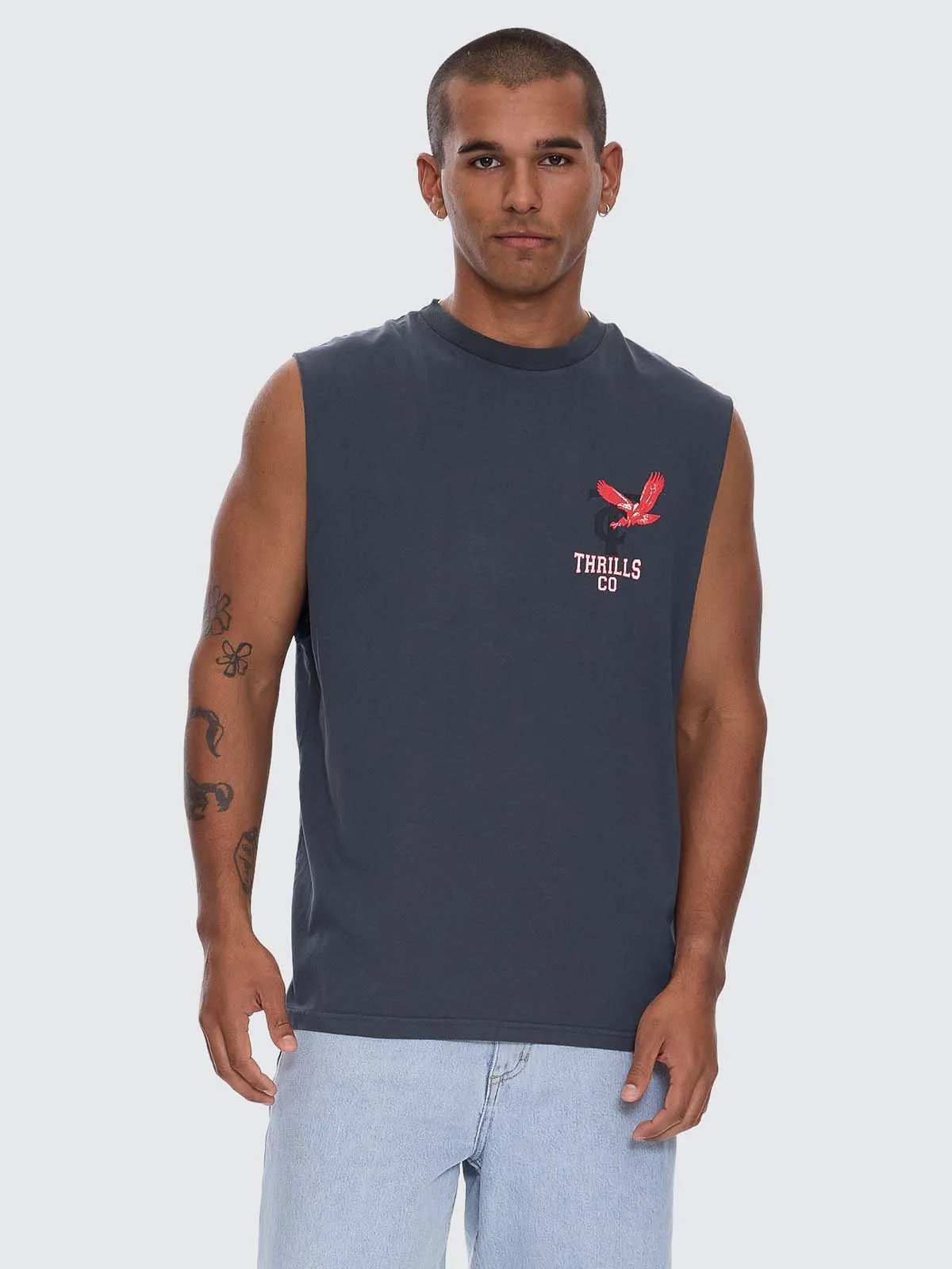 Wonder World Merch Fit Muscle Tee - Ebony sold by Thrills