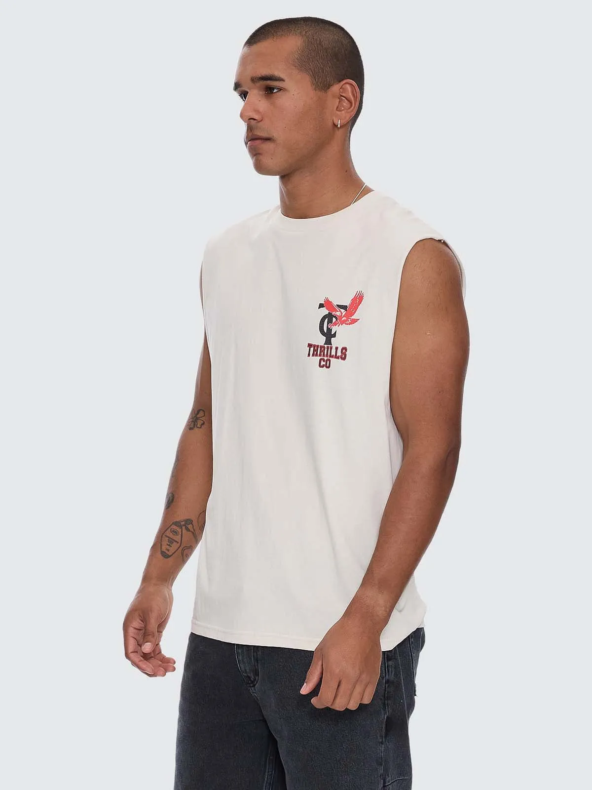 Wonder World Merch Fit Muscle Tee - Heritage White sold by Thrills product image thumbnail 2