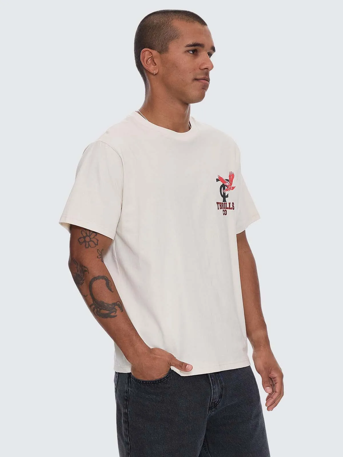 Wonder World Merch Fit Tee - Heritage White sold by Thrills product image thumbnail 4