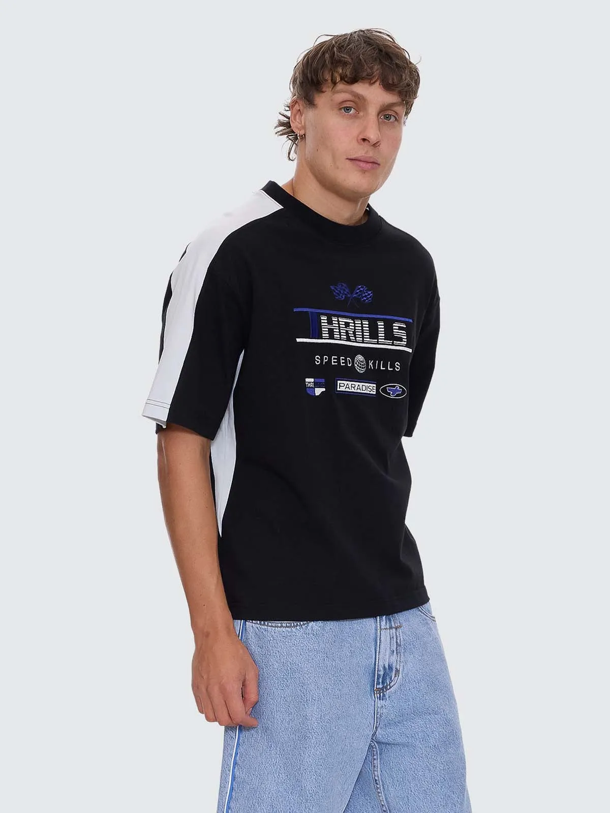 Rapid Fire Panel Box Crop Tee - Black sold by Thrills product image thumbnail 5