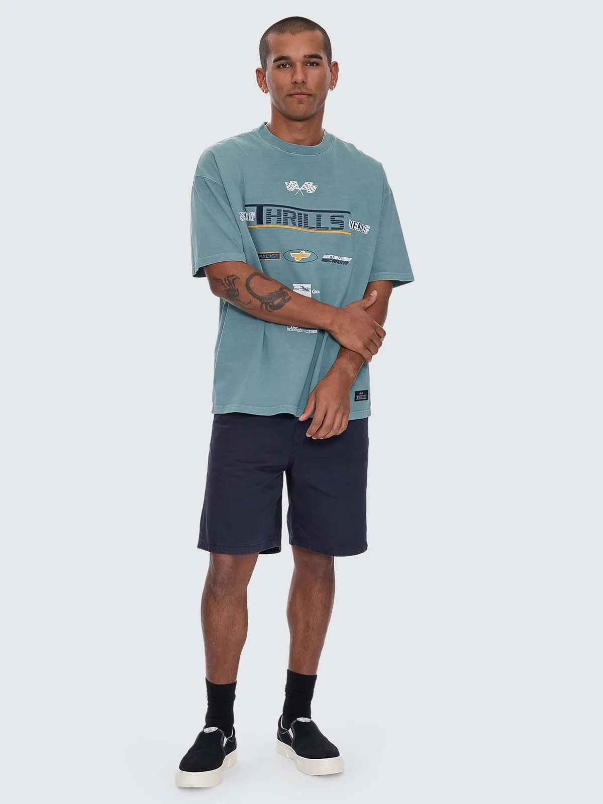 Rapid Fire Box Fit Oversize Tee - Green Coast sold by Thrills product image thumbnail 5
