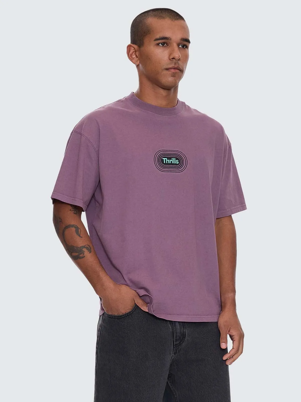 It's In The Cards Box Fit Oversize Tee - Vintage Mauve sold by Thrills product image thumbnail 4