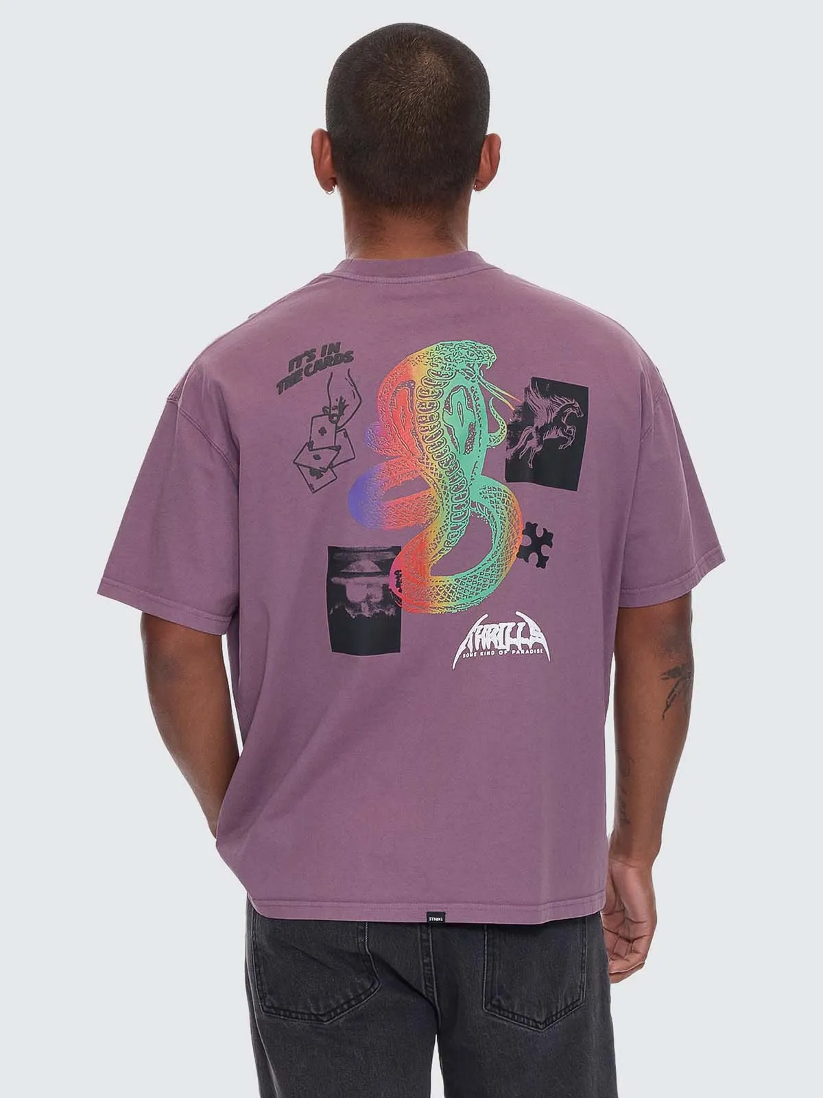 It's In The Cards Box Fit Oversize Tee - Vintage Mauve sold by Thrills product image thumbnail 3