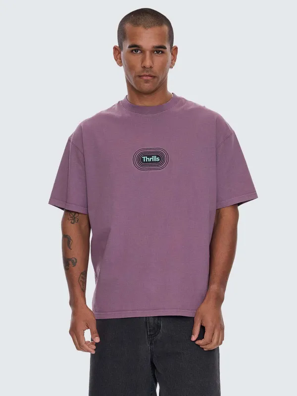 It's In The Cards Box Fit Oversize Tee - Vintage Mauve sold by Thrills