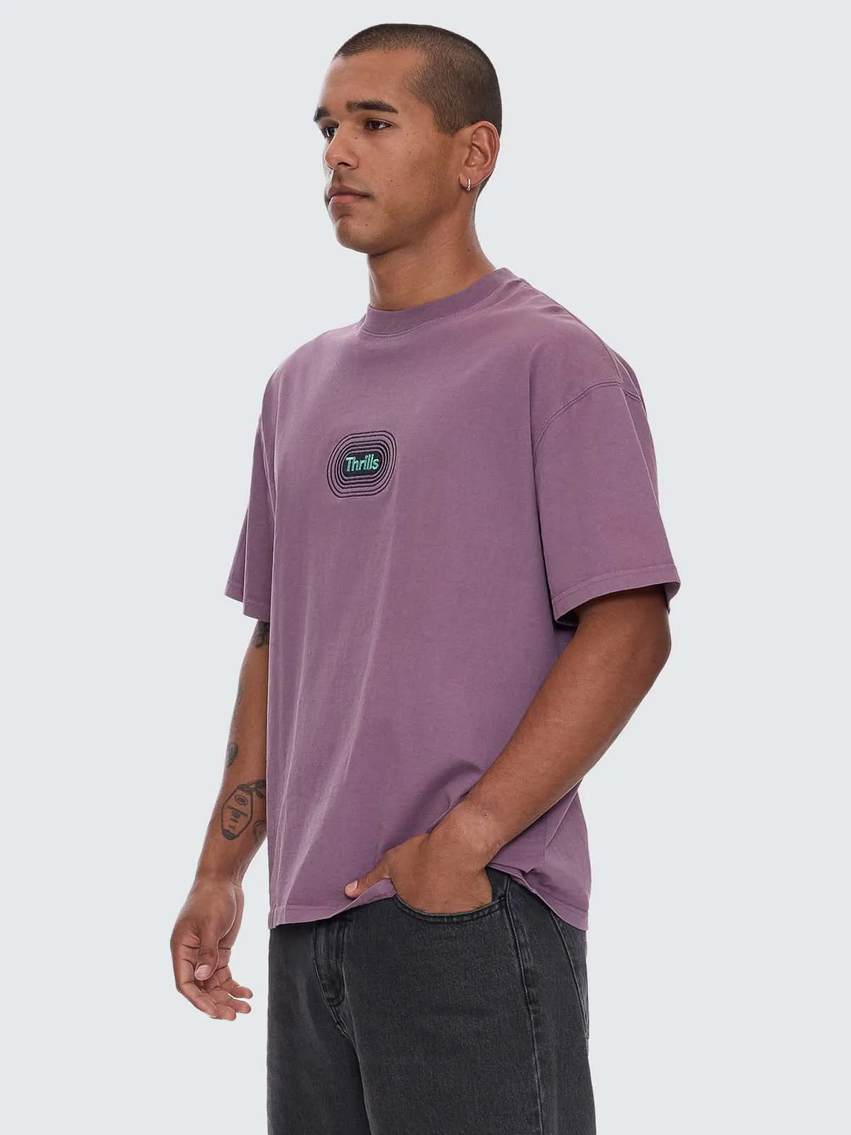 It's In The Cards Box Fit Oversize Tee - Vintage Mauve sold by Thrills product image thumbnail 2