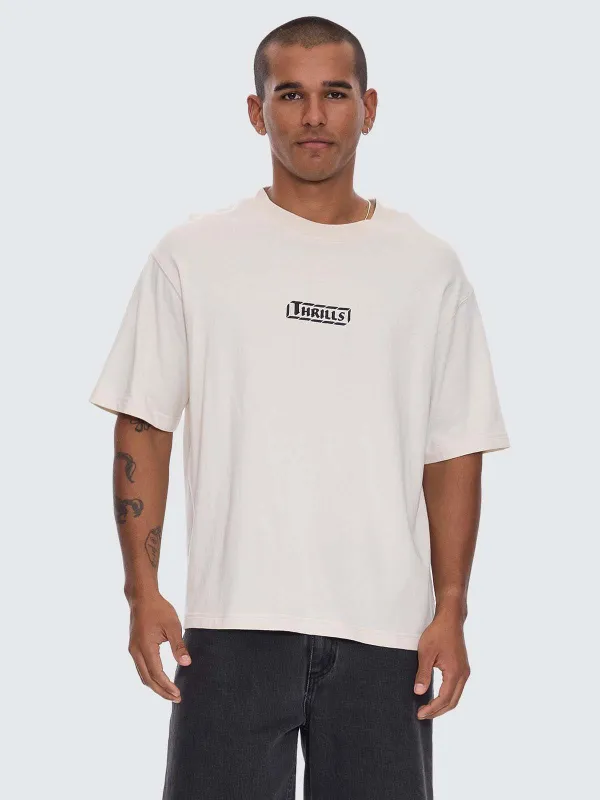 Calm State Embro Box Crop Tee - Unbleached sold by Thrills