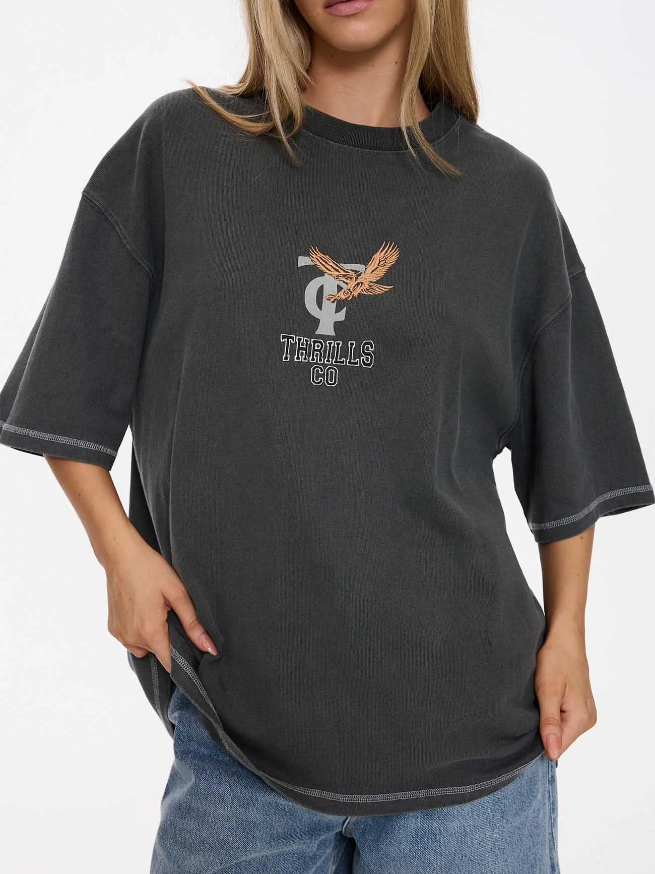 Take It Easy Oversized Tee - Merch Black sold by Thrills product image thumbnail 2