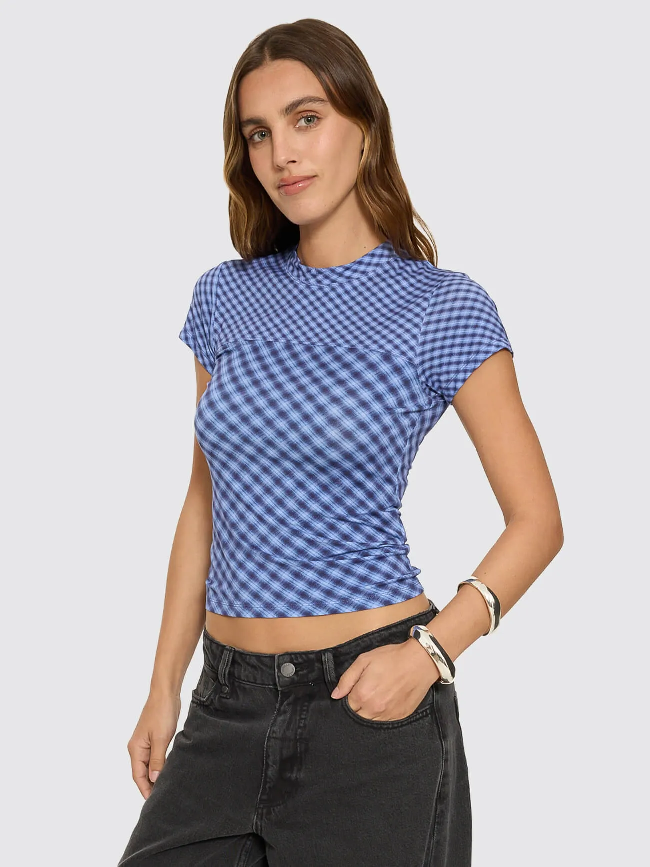 High Speed Check Panelled Club Tee - Guardian Navy sold by Thrills product image thumbnail 4