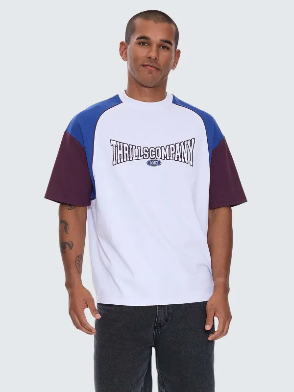 Stakes Are High Box Fit Oversize Tee - White - Fig sold by Thrills