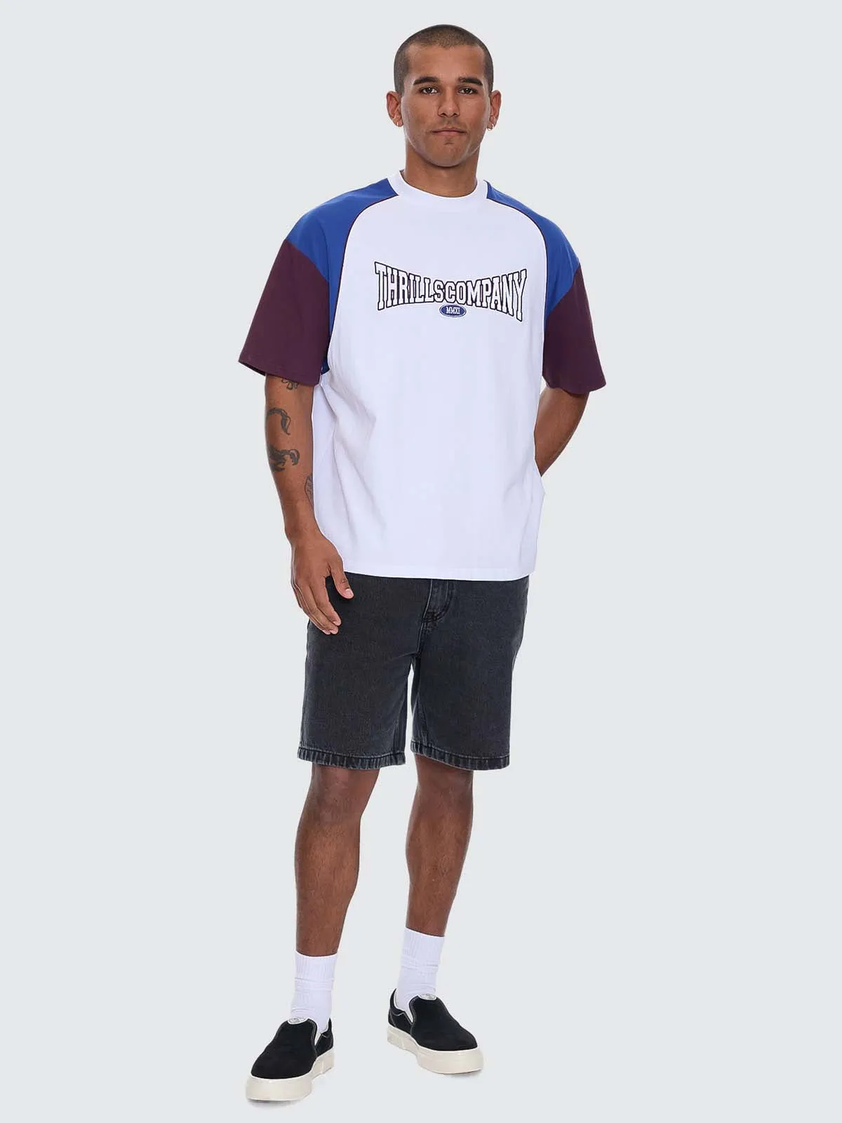 Stakes Are High Box Fit Oversize Tee - White - Fig sold by Thrills product image thumbnail 5