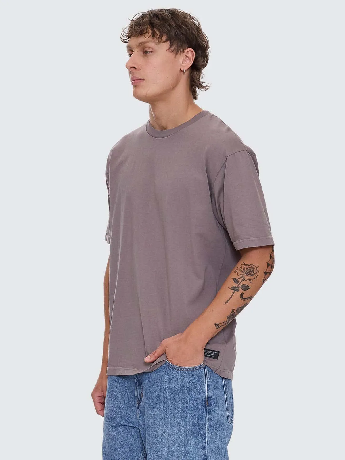 Thrills Military Oversize Fit Tee - Shroom sold by Thrills product image thumbnail 3