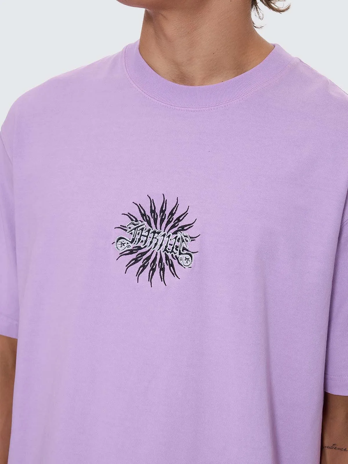 Peace Power Embro Box Crop Tee - Lupine sold by Thrills product image thumbnail 2