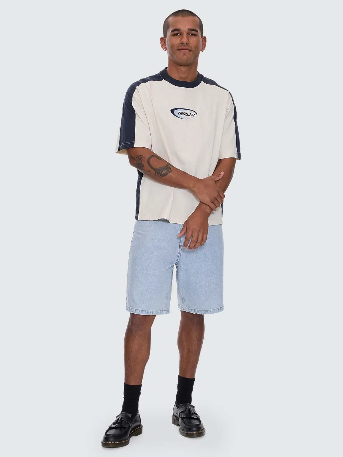 Fusion Panel Box Crop Tee - Heritage White sold by Thrills product image thumbnail 2